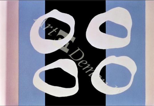 láminas y lienzos de  Blue Ground IV, 1998 (acrylic on canvas)