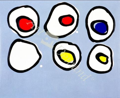 láminas y lienzos de  Lights Out, 1998 (acrylic on canvas)