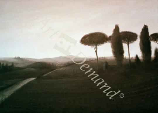 láminas y lienzos de  Tuscan Landscape, 1992 (acrylic on paper)
