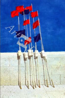 láminas y lienzos de  Lobster Buoys, 1990s (acrylic on paper)