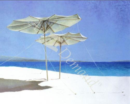 láminas y lienzos de  Umbrellas, 1990 (acrylic on paper)
