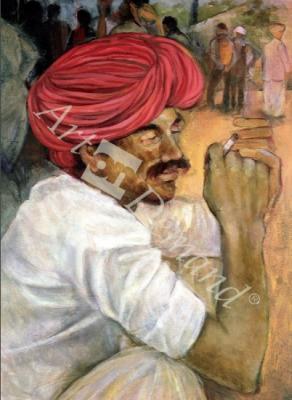 láminas y lienzos de  Indian Shepherd, 1991 (oil on board)