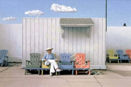 láminas y lienzos de  Brighton Beach Baths, 1990 (oil on panel)