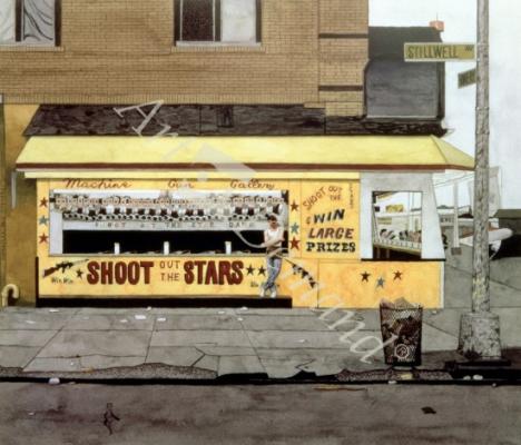 láminas y lienzos de  Shoot out the Stars, 1991 (w/c on paper)