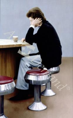 láminas y lienzos de  Coffee Shop, 1982 (oil on panel)