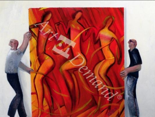 láminas y lienzos de  Hanging Committee, 1998 (oil on canvas)