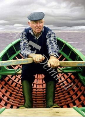 láminas y lienzos de Man in Boat, 2001 (oil on panel)