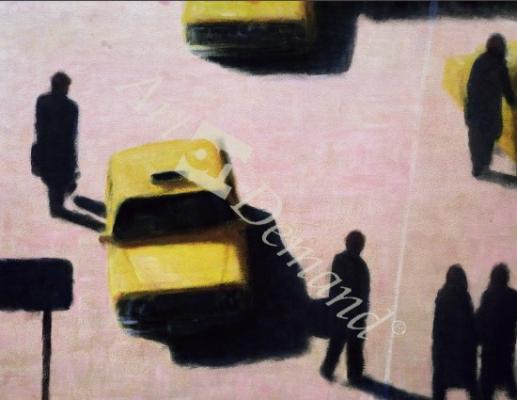 láminas y lienzos de New York Taxis, 1990 (acrylic on canvas)