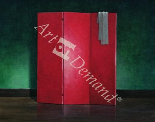 láminas y lienzos de Red Screen, 1990 (acrylic on canvas)