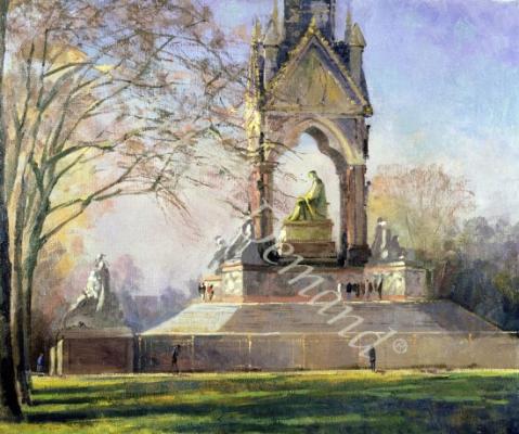 láminas y lienzos de Morning Visitors to the Albert Memorial (oil on canvas)