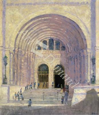 láminas y lienzos de A Crocodile going into the Natural History Museum (oil o