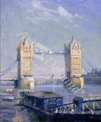 láminas y lienzos de Tower Bridge (oil on board)