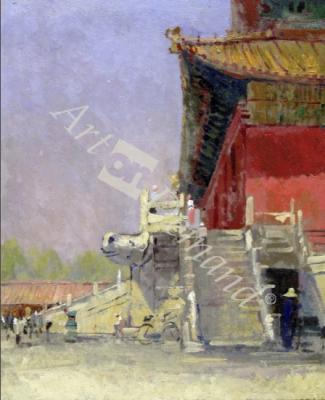 láminas y lienzos de Guarded Steps, 1998 (oil on canvas)