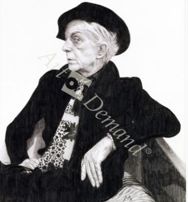 láminas y lienzos de Quentin Crisp (1908-99), 2000 (graphite on paper)