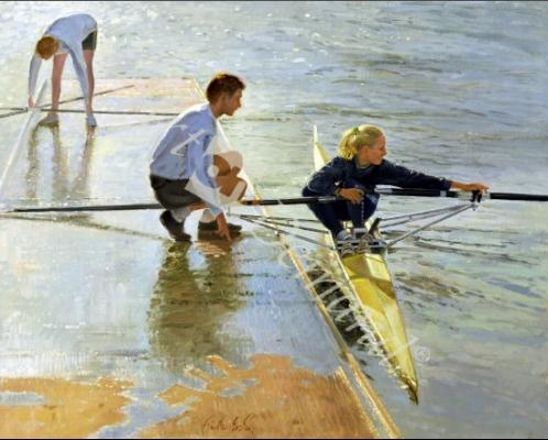 láminas y lienzos de  Adjustments at Henley, 1999-2000 (oil on canvas)