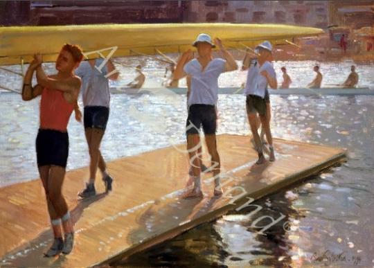 láminas y lienzos de  Raft walk, 1994 (oil on canvas)