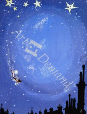 láminas y lienzos de  Illustration for  Peter Pan  by J.M. Barrie (gouache on