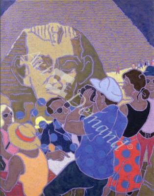 láminas y lienzos de  Recording the Sphinx, 1995 (oil on canvas)