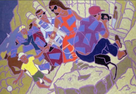 láminas y lienzos de  Doing the Ruins, 1993 (oil on canvas)