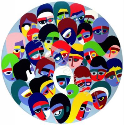 láminas y lienzos de  We the Peoples... 1984 (acrylic on board)
