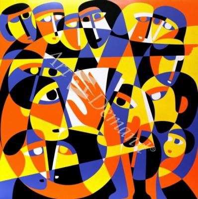 láminas y lienzos de  Ordered, 1998 (acrylic on board)
