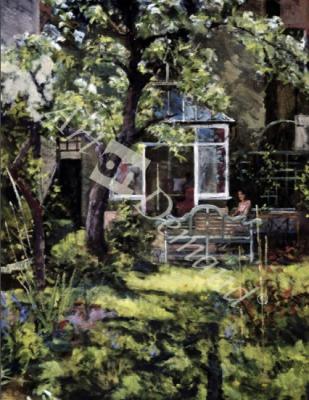 láminas y lienzos de  The Lutyens Bench, 2002 (oil on canvas)