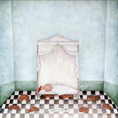 láminas y lienzos de  Juana of Aza Dreaming, 1991 (oil on canvas)