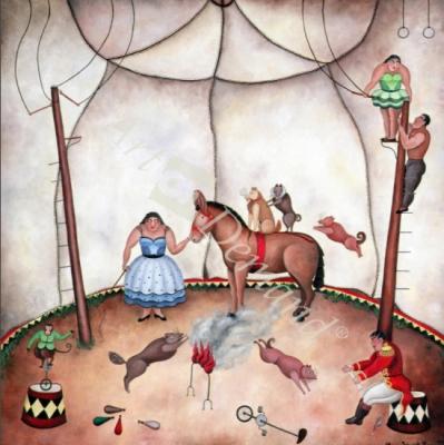 láminas y lienzos de  The Little Circus, 1980 (oil on canvas)