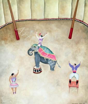 láminas y lienzos de  Elephant, 1980 (gouache on paper)