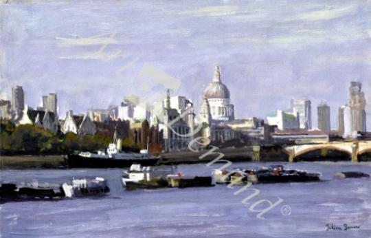 láminas y lienzos de St. Paul s from Bankside (oil on canvas)
