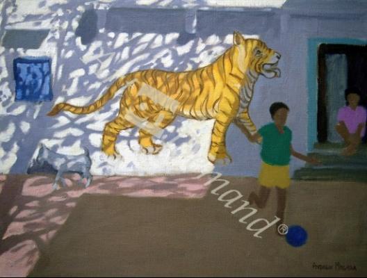 láminas y lienzos de Tiger, India (oil on canvas)