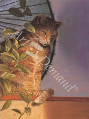 láminas y lienzos de Contemplation (pastel on paper)