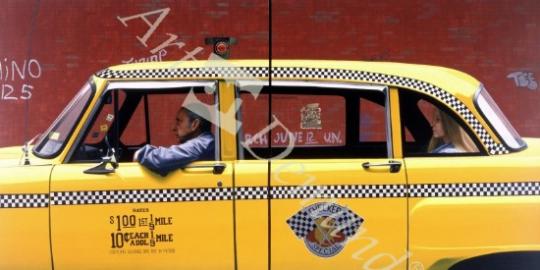 láminas y lienzos de Checker Cab, 1983 (oil on panel)