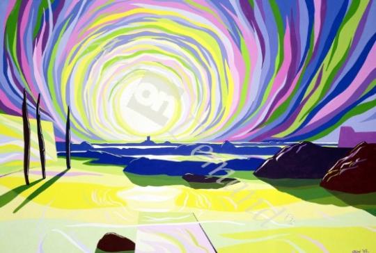 láminas y lienzos de Whirling Sunrise, La Rocque, 2003 (gouache on paper)