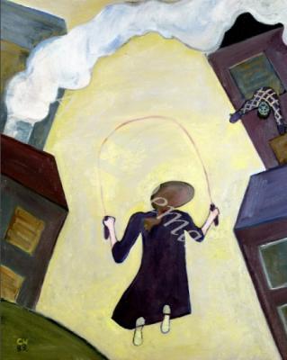 láminas y lienzos de The Skipping Rope, 1983 (oil on canvas)
