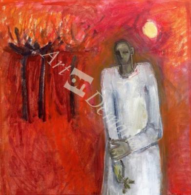 láminas y lienzos de  Peace Angel, 2002 (acrylic on paper)