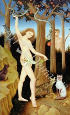 láminas y lienzos de  Adam & Eve, 1990 (oil on canvas)
