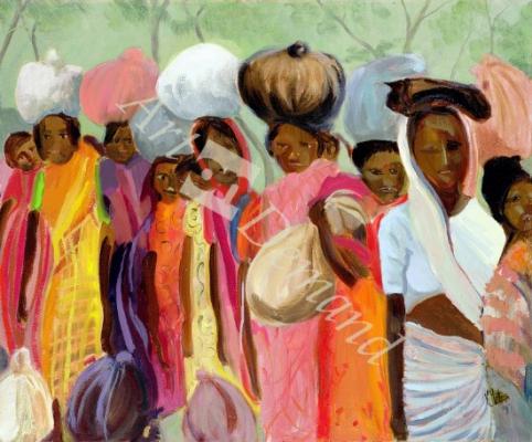 láminas y lienzos de  Weighing the Tea (oil on canvas)
