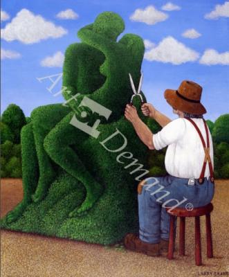láminas y lienzos de Topiary Kiss (acrylic on linen)