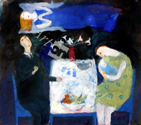 láminas y lienzos de Angel, 2004 (oil on board)