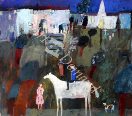 láminas y lienzos de In Shining Armour, 2004 (oil on board)