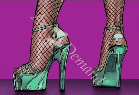 láminas y lienzos de 29 tacones lejanos