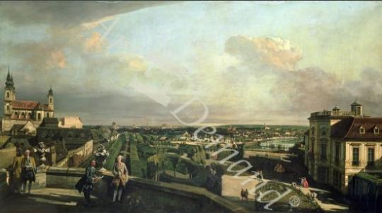 láminas y lienzos de The Kaunitz Palace and Garden, Vienna, 1759/60 (oil on canvas)