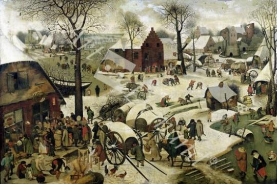 láminas y lienzos de  The Census at Bethlehem (oil on canvas)