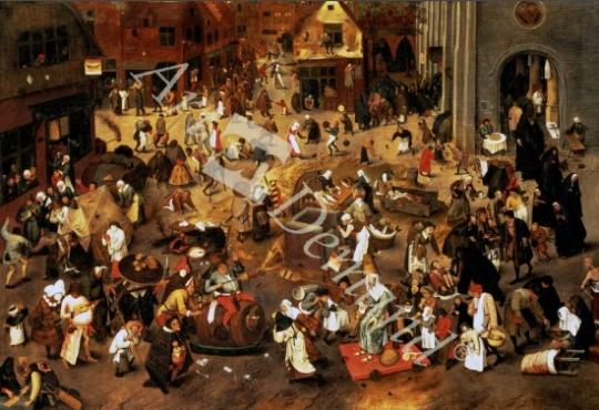 láminas y lienzos de  The Battle between Carnival and Lent (oil on canvas)