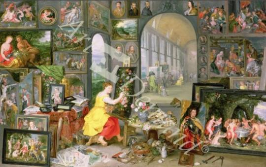 láminas y lienzos de  Allegory of Painting (oil on copper)