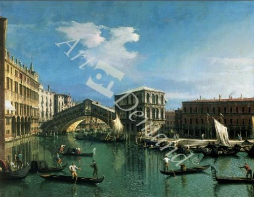 láminas y lienzos de The Rialto Bridge, Venice (oil on canvas)