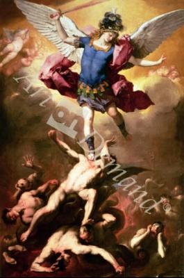 láminas y lienzos de Archangel Michael overthrows the rebel angel, c.1660-65