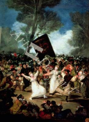 láminas y lienzos de The Burial of the Sardine (Corpus Christi Festival on Ash Wednesday) c.1812-19 (oil on canvas)