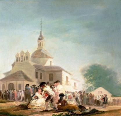 láminas y lienzos de The Hermitage of San Isidro, Madrid, 1788 (oil on canvas)